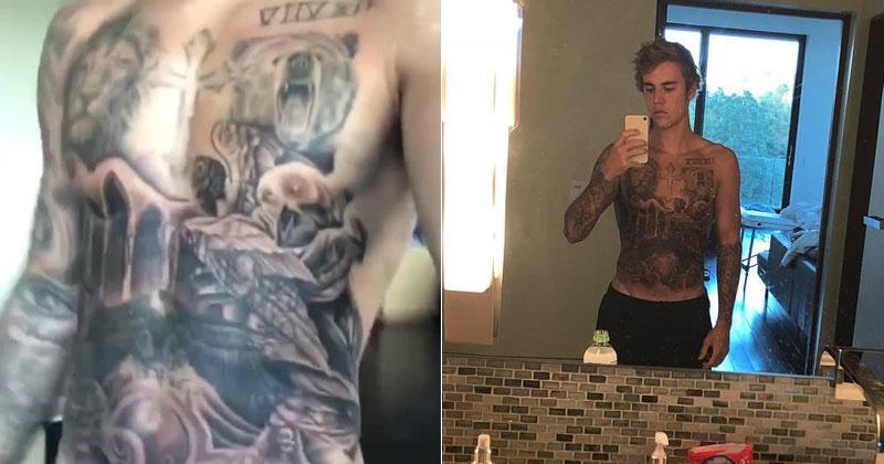 Justin Bieber Flaunts His Bold New Torso Tattoo And Twitterati Can't Keep Calm